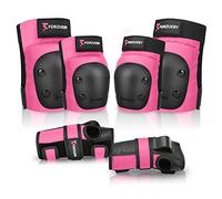 Forzueby Ginocchiere Gomitiere Protezioni per i Polsi 6 in 1 per Adulti/Bambini Set di Protezioni per Pattinaggio a Rotelle in Linea Skateboarding Scooter BMX ECC.