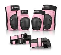 Forzueby Ginocchiere per adulti/bambini, gomitiere, polsiere, 6 in 1, set di protezioni per pattini in linea, skateboard, scooter, BMX, ecc.
