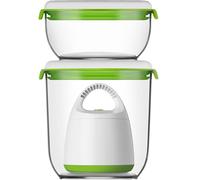 fosa Starter Kit, Innovativo Sistema Brevettato di Conservazione Sottovuoto per Alimenti, Sigillatrice per Sottovuoto Compatta Turtle + 2 Contenitori per Alimenti di Alta qualità