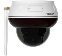 Foscam D8T - Telecamera di sorveglianza WiFi 4K 8MP con funzione PT motorizzata, rilevamento di persone e veicoli, IK10, protezione antivandalismo, WiFi 6, colore: Bianco