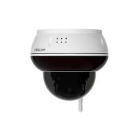 Foscam D8T - Telecamera di sorveglianza WiFi 4K 8MP con funzione PT motorizzata, rilevamento di persone e veicoli, IK10, protezione antivandalismo, WiFi 6, colore: Bianco