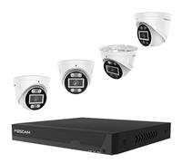 FOSCAM FN9108T4W - Netzwerk-Videorekorder, Set inkl. 4 Kameras