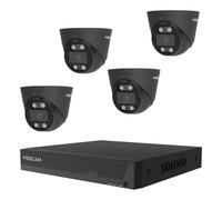 Foscam FN9108E-T4-2T nero LAN IP-berwachungskamera-Set 8-canale con