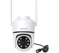 Foscam Telecamera di sorveglianza WiFi PD5 3K 5MP con funzione girevole e inclinazione e tracciamento automatico, audio bidirezionale, visione notturna a colori, IP65 impermeabile