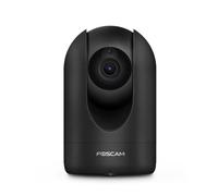 FOSCAM - R4MN - Telecamera IP da interno motorizzata 4MP Nero - Telecamera Wi-FI con controllo e pilotaggio a distanza 24/7 - Rilevamento movimento e allarme Push