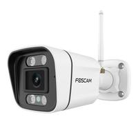 Foscam V5P - Telecamera di sicurezza WiFi a doppia banda da 5 MP, con faro integrato e sirena di allarme (bianco)