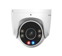 FOSCAM W5EP - Telecamera PoE da esterno (IP66), Ultra HD 3K (5.0 Megapixel), WDR, Angolo di visuale 108°, Visione notturna a colori + IR, Audio bidirezionale, LED e Sirena di allarme integrati