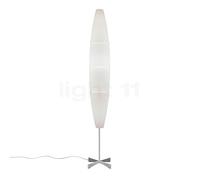 Foscarini Havana Lampada da terra, corpo alluminio/paralume bianco