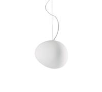 FOSCARINI lampada a sospensione GREGG MEDIA in vetro soffiato acidato