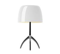 Foscarini Lumiere Lampada da tavolo grande, nero cromato/bianco caldo - con interruttore