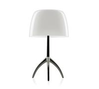 Foscarini Lumiere Lampada da tavolo grande, nero cromato/bianco - con interruttore