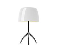 Foscarini Lumiere Lampada da Tavolo Piccola Bianco Caldo Nero Cromato