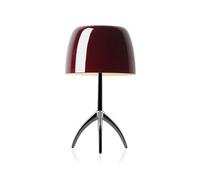 Foscarini Lumiere Lampada da Tavolo Piccola Ciliegia Nero Cromato Nero con Dimmer