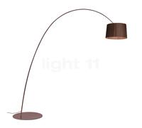 Foscarini Twiggy Elle Wood Lampada ad arco LED, borgogna - palissandro