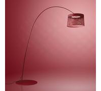 Foscarini Twiggy Grid Lampada ad arco LED, rosso carminio Foscarini