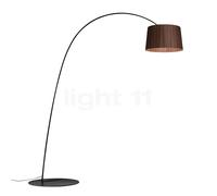 Foscarini Twiggy Wood Lampada ad arco LED, nero - palissandro - mylight