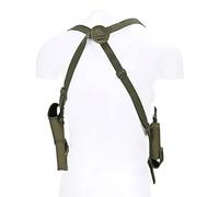 Fosco Industries, Fondina ascellare deluxe per pistola con porta caricatore (Verde)