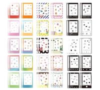 FOSDICK 60Pezzi Adesivi con Bordo Fotografico, Colorati Adesivi per Bordi Fotografici, Mini Adesivi per Bordi di Foto 2x3 Compatibili con FujiFilm Instax Mini 9/8/7S/70/50S/90 Pellicola per Fotocamera