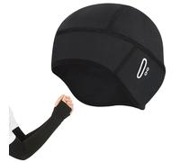 FOSDICK Sottocasco Bici Estivo sotto Casco Moto Uomo Donna Traspirante Anti-Sole Cuffia Sottocasco Moto Estivo Cappellino Ciclismo Berretto Sportivo in Nero,Taglia Unica