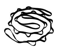 FOSER 2 pezzi Daisy Chain, cinghia di prolunga per amaca da yoga, cinturino in nylon regolabile per fitness, pilates e allenamento (nero)