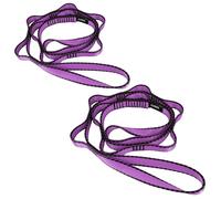 FOSER 2 pezzi Daisy Chain, cinghia di prolunga per amaca da yoga, fascia in nylon regolabile per fitness, pilates e allenamento (viola)