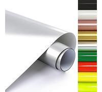 FOSER Pellicola per plotter in tessuto, 30 cm x 3 m, Vinile Termoadesivo per Tessuti, per magliette fai da te, tessuti (Argento)