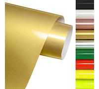 FOSER Pellicola per plotter in tessuto, 30 cm x 3 m, Vinile Termoadesivo per Tessuti, per magliette fai da te, tessuti (Oro)