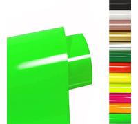 FOSER Pellicola per plotter in tessuto, 30 cm x 3 m, Vinile Termoadesivo per Tessuti, per magliette fai da te, tessuti (Verde Fluorescente)