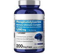 Fosfatidilserina Memoria Ultimate Complesso 1000mg 200 Capsule (Vegani, Non Ogm)
