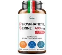 Fosfatidilserina Pura 400 mg con B1 B6 e Acido Folico 90 Capsule Con vitamina