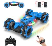 Fosgoit Macchina Telecomandata per Bambini 2,4 GHz Macchina Telecomandata 4x4 Macchina Radiocomandata Drift, Auto RC Stunt Car con 2 Batteria per Macchina Giocattolo