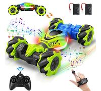 Fosgoit Macchina Telecomandata per Bambini Auto Acrobatica 4WD Controllata a Mano 2,4 GHz Macchina Radiocomandata, 360° Cars Macchinine, RC Car con 2 Batteria per Bambini Telecomando