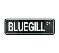 FOSHIN Bluegill Dr Acrilico Cartello Per Parete 25,4 x 7,6 cm Autoadesivo Uso Per Ufficio/Affari Facile Da Applicare