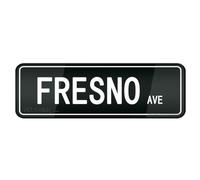 FOSHIN Cartello acrilico di Fresno Ave per uso autoadesivo della parete 25,4 x 7,6 cm per ufficio/affari facile da applicare
