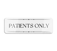 FOSHIN Cartello con scritta "Patient Only", 25,4 x 7,6 cm, autoadesivo, per ufficio/lavoro, facile da applicare, in acrilico 8