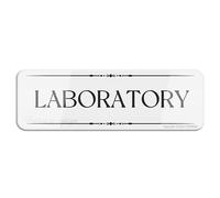 FOSHIN Cartello da parete o porta da laboratorio, 7,6 x 25,4 cm, resistenza allo sbiadimento, per uso interno/esterno, acrilico 9