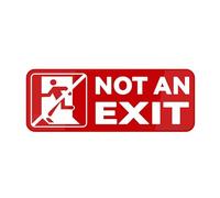 FOSHIN Cartello in acrilico per parete, con scritta "Not An Exit Running Man", da parete o porta, durevole, con nastro biadesivo, 25,4 x 7,6 cm