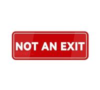 FOSHIN Cartello in plastica acrilica Fancy Not An Exit Sign con adesivo 25,4 x 7,6 cm facile da installare e altamente visibile per ufficio e affari, durevole e altamente visibile