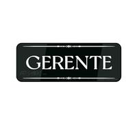 FOSHIN Cartello per porta in plastica acrilica spagnola Gerente da parete o porta con angoli arrotondati, durevole e di lunga durata, con nastro biadesivo sul retro, 25,4 x 7,6 cm