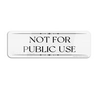 FOSHIN Cartello per porte o pareti per uso pubblico di lunga durata con nastro biadesivo, 25,4 x 7,6 cm, acrilico 8