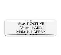 FOSHIN Cartello "Work Hard Make It Happen" per ufficio, ristoranti, hotel, supermercati, forniture 25,4 x 7,6 cm, acrilico 2