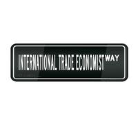FOSHIN International Trade Economist Way, cartello in plastica acrilica a lunga durata, con nastro biadesivo sul retro, 25,4 x 7,6 cm