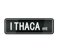 FOSHIN Ithaca Ave cartello acrilico per decorazione della stanza da parete per interni ed esterni cartelli per casa ufficio lavoro 10 "x 3" "