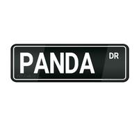 FOSHIN Segno acrilico del dottor di panda per uso autoadesivo a 3 pollici x della parete per l'ufficio/affare facile da applicare