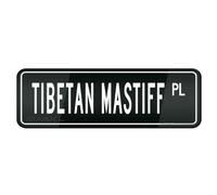 FOSHIN Segno acrilico tibetano del mastino Pl per uso autoadesivo a 3 pollici a 3 pollici della parete per l'ufficio/affare facile applicare