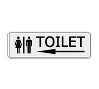 FOSHIN Segno della toilette per uso autoadesivo di plastica acrilica della porta 10 x 3 pollici per ufficio/affari facile da applicare