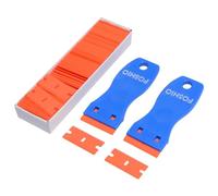 FOSHIO 2 PCS Raschietti in plastica con 100 Lame in raschietto inplastica, Raschietto plasticadura, Rimozione Adesivo inplastica