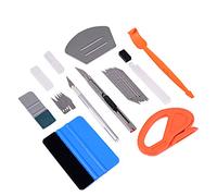 FOSHIO Car Wrap Window Tint Tools Kit Include Carta di Feltro Sagomata seccatoio, spatola Magnetica, taglierina Vinile, 9 mm Coltello chiudibile e Coltello Artigianale per Installazione Pellicola