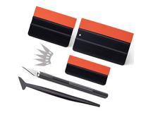 FOSHIO Kit vinile Applicazione Adesivi Auto, 3Pcs Spatola Professionale con Feltro, Mini Spatola Professionale, con Taglierini da intaglio e lama