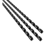 FOSHISY Dorsi per rilegatura in plastica, 21 anelli, nero, per fogli A4 (100, 6 mm)